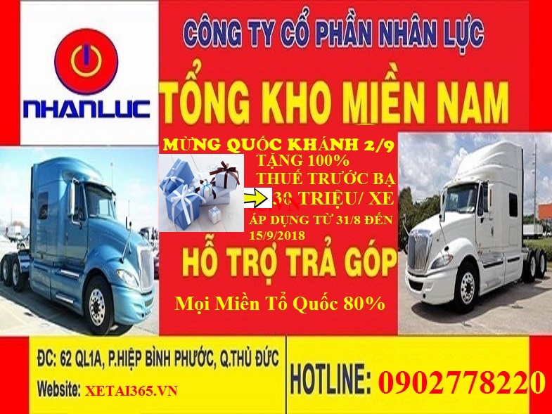 CHƯƠNG TRÌNH KHUYẾN MÃI KHI MUA XE ĐẦU KÉO MỸ QUỐC KHÁNH 2/9